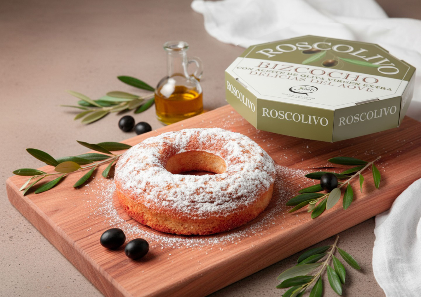 Bizcocho con aceite de oliva virgen extra